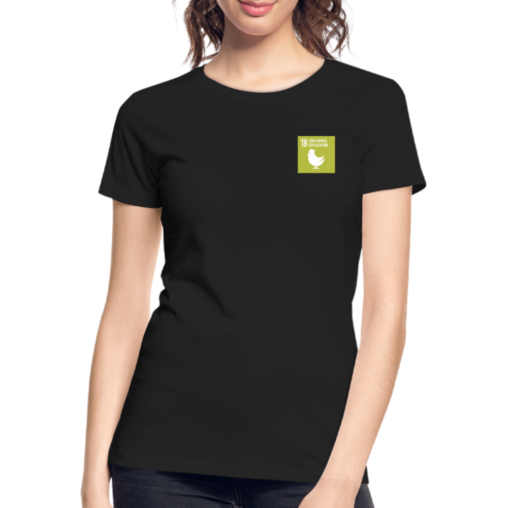 SDG18 Women’s Organic T-Shirt in Black - black