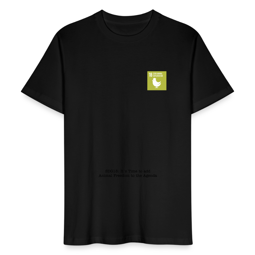 SDG18 Men's Organic T-Shirt in Black - black